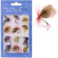 thumbnail image 1 of 12pcs/set Fly Fishing Lures Set Insects Flies Style Artificial Bait Fishing Tackle, 1 of 7