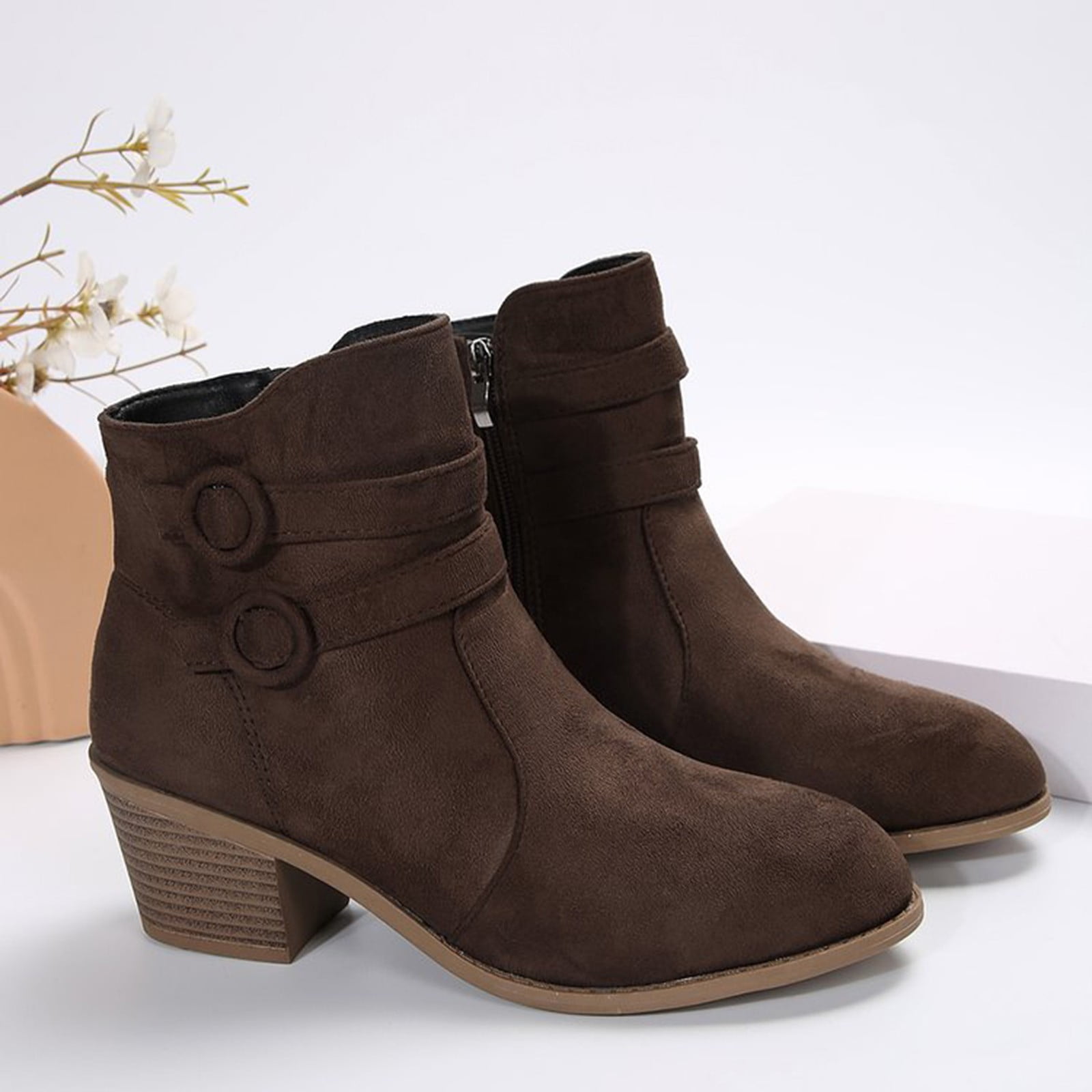 【COLOR iN ID】suede short western ankle boots GHSOHS Cowboy Boots for Women Snow Boots Ankle Boots Shoes