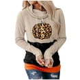 thumbnail image 2 of Qiopertar Liquidation Livraison Gratuite Mode Pull à Col Rond Imprimé pour Femmes Manches Longues Blouse à Capuche Chandail en Molleton Offres de la Semaine Moins de 5$, 2 of 5