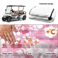thumbnail image 6 of XYZCANDO Pink Tropical Floral Golf Cart Seat Cover - 4 Storage Pockets Non-Slip Washable Towel Cover for 2-Seat Golf Carts, 6 of 9