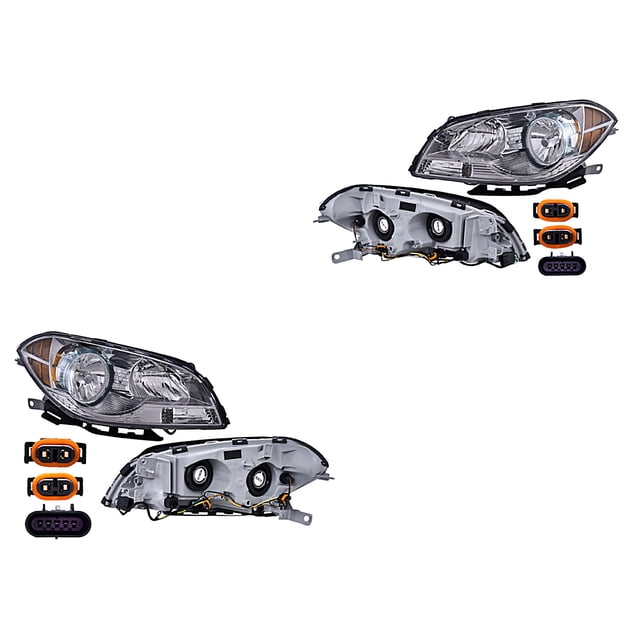 Par de Faros Malibu 2008 A 2012 Chevrolet Fdo Crom DEPO .