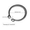 thumbnail image 3 of Unique Bargains 31.3mm External Circlips C-Clip Retaining Snap Rings 65Mn 50pcs, 3 of 3