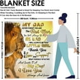 thumbnail image 5 of to My Dad Blanket, Dad Gifts from Daughter, Fathers Day Blanket, Dad Birthday Gifts from Daughter Father''s Day Soft Fleece Blanket for Bedding Sofa and Travel 50x60 Inch, 5 of 6