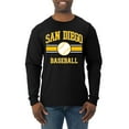 thumbnail image 1 of Wild Bobby City of San Diego Baseball Fantasy Fan Sports Men's Long Sleeve T-Shirt, Black, 3X-Large, 1 of 6
