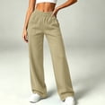 thumbnail image 7 of BUIGTTKLOP Womens Sweatpants Fleece Lined Wide Leg Baggy Lounge Sweat Pants High Waisted Comfy Casual Warm Fall Winter Workout Gym Trousers, 7 of 7