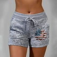 thumbnail image 4 of Womens Yoga Shorts Independence Day Women Quick Drying Casual Sports Butterfly Print Elastic Short, 4 of 6