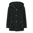 thumbnail image 3 of Fleece Jackets for Women Winter Warm Fuzzy Hooded Casual Coats Lidies 2025 Cardigan Sweaters Outerwear with Pockets, 3 of 7