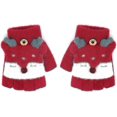 thumbnail image 1 of Guantes mágicos de punto de lana gruesa de invierno con diseño de ciervo de dibujos animados para bebé convertibles, 1 of 5