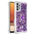 thumbnail image 2 of Funda para Samsung Galaxy A32 5G con Brillo Líquido Flotante, Purpurina, Parachoques y Anillo Giratorio Soporte, 2 of 5