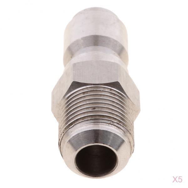 3/8" Quick Connect Adapter to 15mm Male Connector for Pressure Washer Silver 