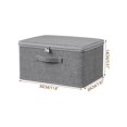 thumbnail image 1 of Dvruxg Large Linen Collapsible Storage Bins with Removable Lids and Handles, Washable Storage Box Containers Baskets Cube with Cover, 1 of 2