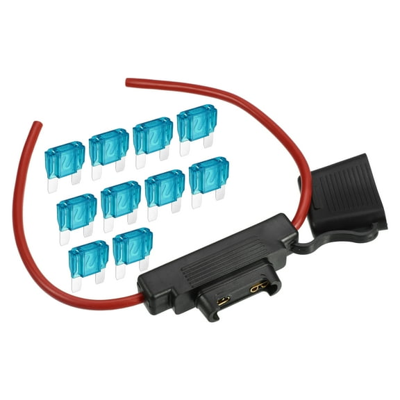 Unique Bargains 1 Set 60A Maximum Blade Style Fuse 10AWG Fuse Holder 10 Gauge Fuse Holder Blade Style Inline Fuse Holder