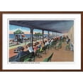 thumbnail image 2 of Art.com Hampton Beach, NH, Listening to the Band on the Casino Veranda Scene Art Print by Lantern Press, Brown Frame Wall Art, 29" x 21", 2 of 5