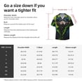 thumbnail image 5 of Gukieu Realistic Style Wolf Warrior Print Men's Short-sleeved Shirts, Button-down Pocket Shirts, T-shirts, Beach Vacation Travel Summer Clothing-4X-Large, 5 of 5