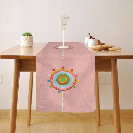 

Lollipop Pink Table Runner Seasonal Fall Winter Kitchen Dining Table Decoration for Home Party Decor 13 x 90 Inch