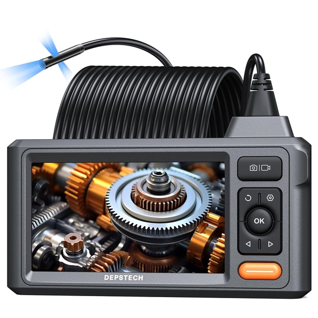 Boroscopio de alcantarillado DEPSTECH DS620 de triple lente de 15 m con sensor IPS de 5 pulgadas