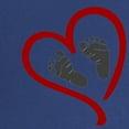 thumbnail image 2 of CafePress - Baby Heart Feet Red - Maternity Dark T-Shirt, 2 of 3