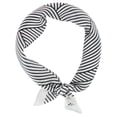 thumbnail image 2 of CTM  Geometric Stripe Pattern Silky Square Scarf (Women), 2 of 3