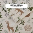thumbnail image 4 of Regency Heights Twin Size Cotton Flannel Sheet Set, 3-Piece Flannel Bed Sheets Twin, 100% Cotton Bed Sheets Set with Deep Pocket, Tan Woodland Winter, 4 of 6