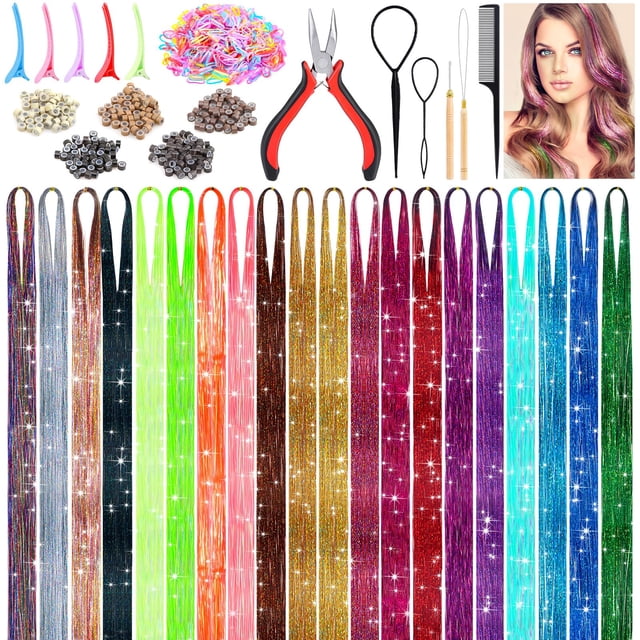 Kit de oropel Lezmarket 6000 mechones en 20 colores para mujer