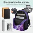 thumbnail image 4 of KUIFORTI Purple Wolf Kids Backpack Girls Bookbag 17 Inch Polyester School Bag with Side Pockets Front Pockets Comfortable Back to School Supplies, 4 of 7