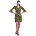 thumbnail image 2 of Moomaya Womens Printed Short Dress bell sleeve Shift dresses for women Casual Summer Clothing, 2 of 7
