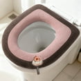 thumbnail image 6 of Winter Toilet Seat Cover with Handle | Thickened Knitted Toilet Ring | Washable Soft Toilet Seat Pad | Elongated Toilet Covers for Round & Rectangular Toilets, 6 of 6