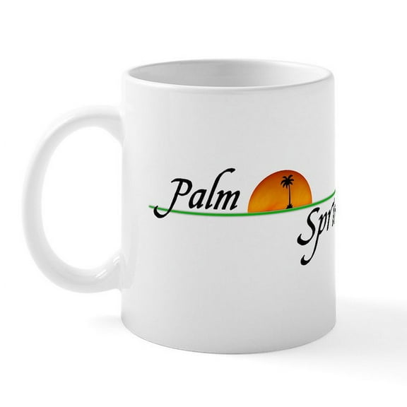 CafePress - Palm Springs Sunset Mug - 11 oz Ceramic Mug - Novelty Coffee Tea Cup