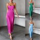 thumbnail image 4 of SAYOO Vestido de mujer casual, vestido de cintura sin mangas de color sólido SAYOO moda, 4 of 4