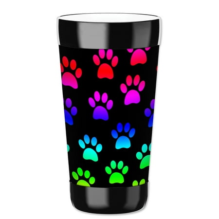 Mugzie 16-Ounce Tumbler Drink Cup with Removable Insulated Wetsuit Cover - Paw