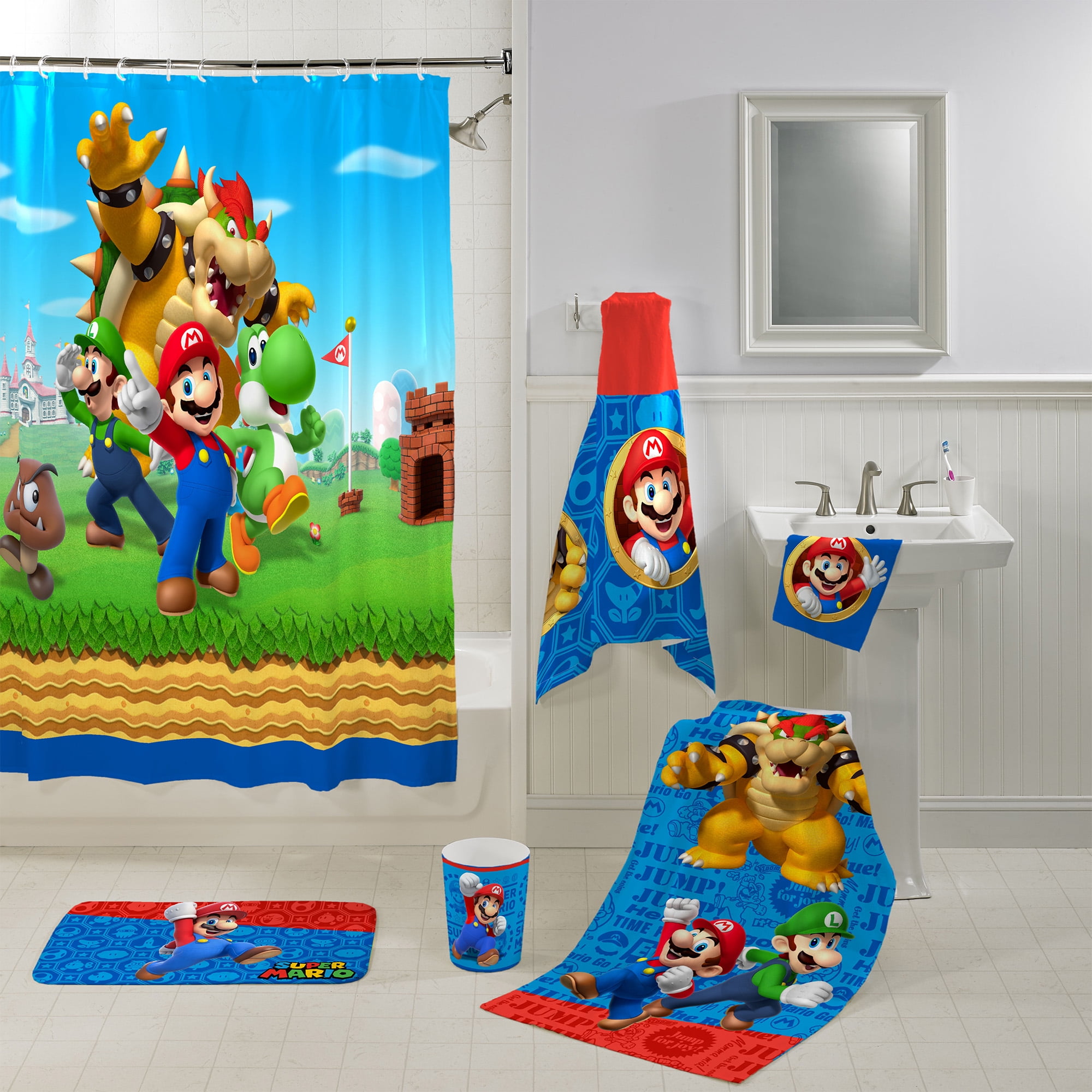 super mario hooded towel