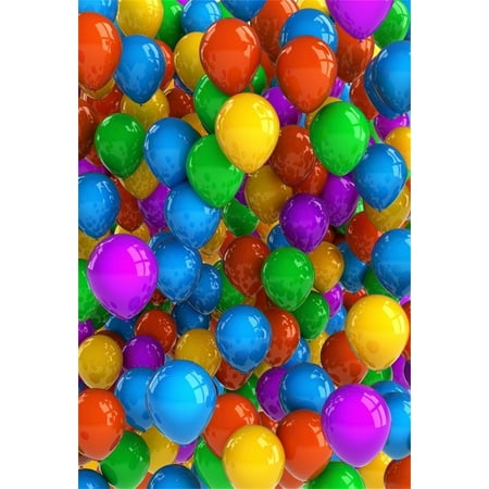Photography Prop Baby Gift - HelloDecor Polyster 5x7ft Colored Balloons Backdrop Photography Background Girl Toddler Kid Child Baby Artistic Portrait Birthday Party Decoration Photo Shoot Studio Props Video Drop