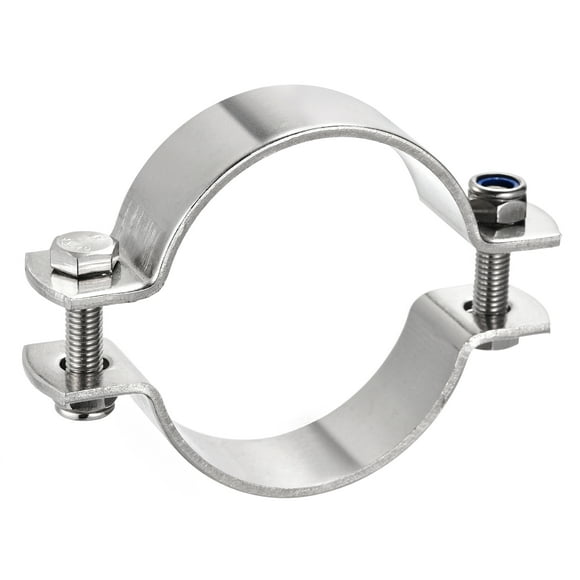 Unique Bargains 304 Stainless Steel Wall Mount Ceiling Mount Pipe Support for 80mm Pipe