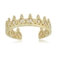 thumbnail image 5 of AVORA 10K Yellow Gold Adjustable Crown Toe Ring with Simulated Diamond CZ, 5 of 5
