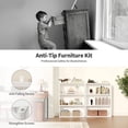 thumbnail image 5 of 3-Tier Bookcase, 31.5 Inch Industrial Storage Wall Shelf, Display Shelf for Living room, Bedroom, White, 5 of 7