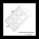 thumbnail image 3 of Paquete de 100 Moldes de para Derretir, Recipiente para Derretir de PláStico VacíO Transparente de 6 Cavidades para Derretir DIY, CorazóN y Redondo, 3 of 5