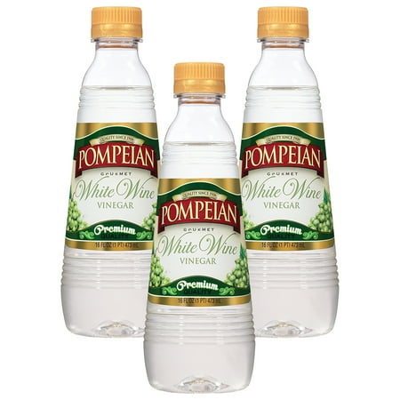 - (3 Pack) Pompeian White Wine Vinegar, 16 fl oz