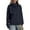 Navy, variant on Winter clothing for women Plus Size Hooded Zip Up Jacket Windproof Stand Collar Pullover Sweatshirt Casual Streetwear Outerwear Coat