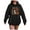 Black, variant on Halloween Hoodies for Women Novel Cartoon Sweatshirt Casual Long Sleeve Pullover Tops with Pockets
