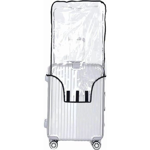 [2Pack]Luggage Protector Suitcase Cover PVC Waterproof Travel Suitcase Fits Most 20" to 30" (20" (13.8" L x 9.1" W x 20.9" H))