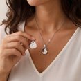 thumbnail image 3 of Beautlace Reversible Heart Pendant Necklace for Women,18K White Gold Plated Double-Sided CZ Love Heart Necklace,Love Jewelry Gift for Mom Wife Girlfriend, 3 of 10
