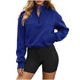 thumbnail image 2 of Neewe Women's Classic Plain Long Sleeve Casual Drawstring Sweatshirt Solid Color Pullover Shirt Top with Pocket, 2 of 8