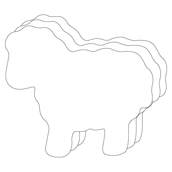 SHAPES ETC. Sheep Single Color Super Cut-Outs- 8” x 10”