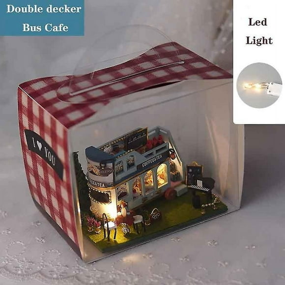 Cadeau de Noël Nouvel An mini Maison de Poupée Accessoires Maison de Poupée miniature Meubles Cadeaux d'Anniversaire en Bois Fait Main Jouets