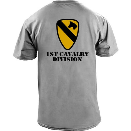 1st Cavalry First Team T-shirt - Army 1st Cavalry Division Full Color Veteran T-Shirt