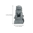 thumbnail image 2 of 2Pcs Mini Stone Lion Decor Chinese Style Lion Statue Desktop Feng Shui Adornment, 2 of 9