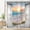 04grey, variant on Ocean Beach Teal Barn Door Shower Curtain for Bathroom Decor 72Wx72H Hawaiian Sunset Scenery Sea Wave Retro Wood Rustic Nature Art Printed Fabric Polyester Waterproof 12 Pack Plastic Hooks