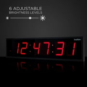 IVATION 24-Inch Digital Indoor Clock with LED Display & Mounting Hardware