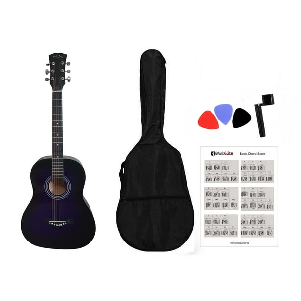 Acoustic Guitar 3 4 size for Beginners Kids Purple SPS394SP