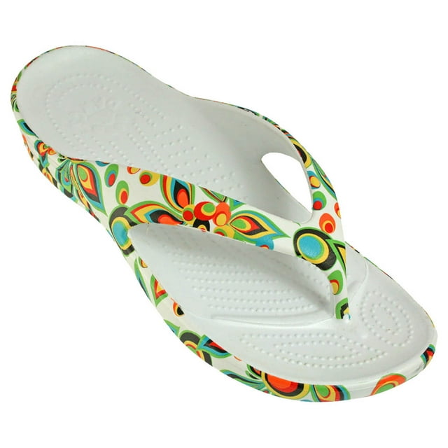 Women's Loudmouth Flip Flops Shagadelic White Size 8